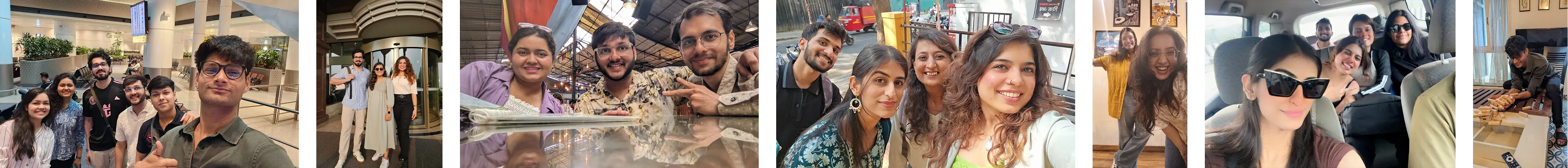 Photographs showing Confetti team members socializing and having fun at various team outings and events.