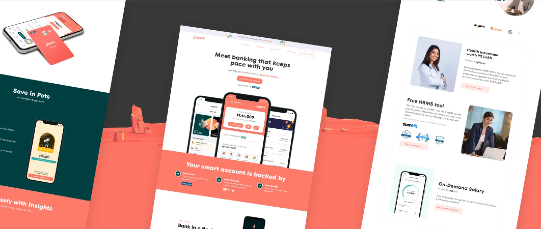 Jupiter’s  visually appealing website design with high-quality images