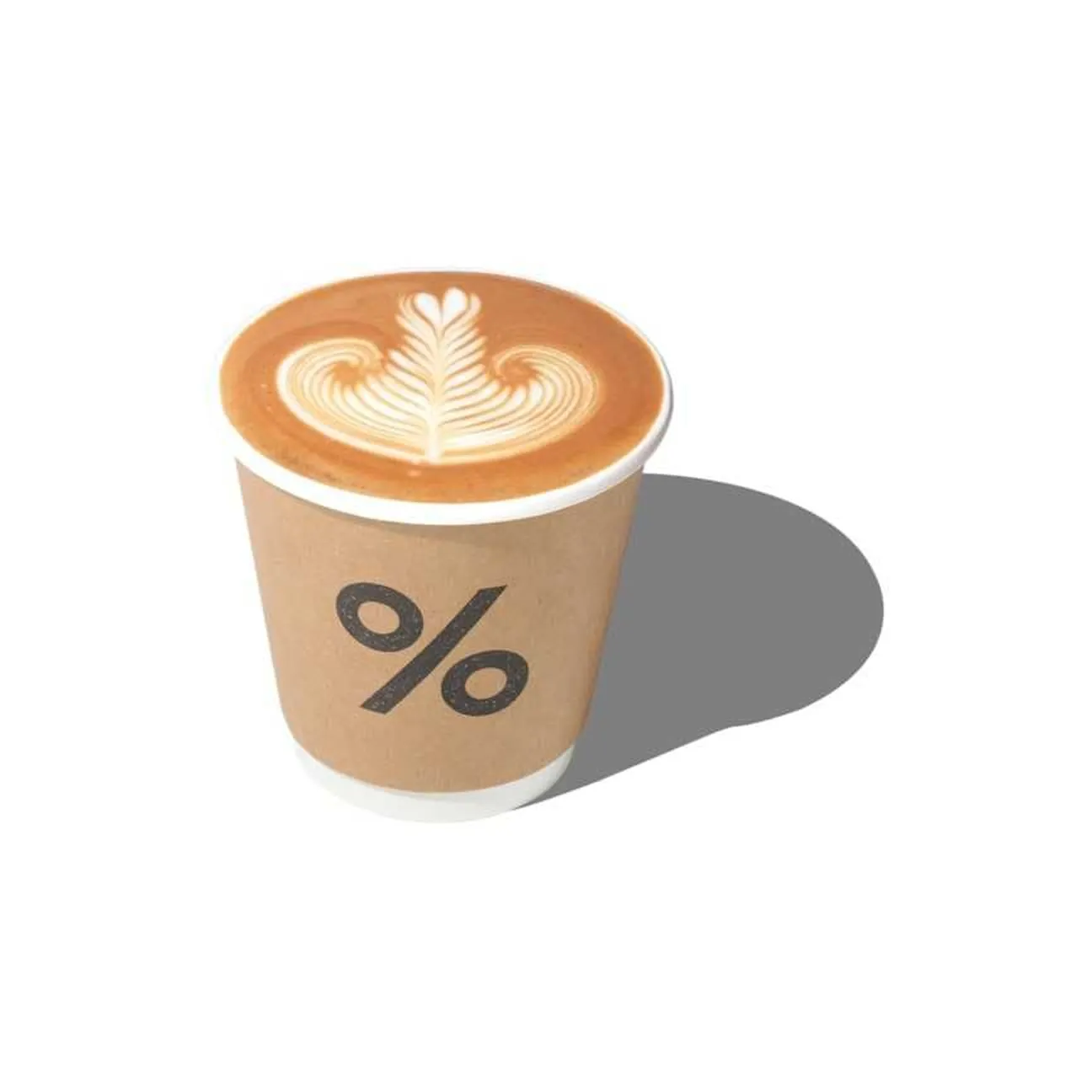 Percentage mark logo design representing specialty Arabica coffee brand identity