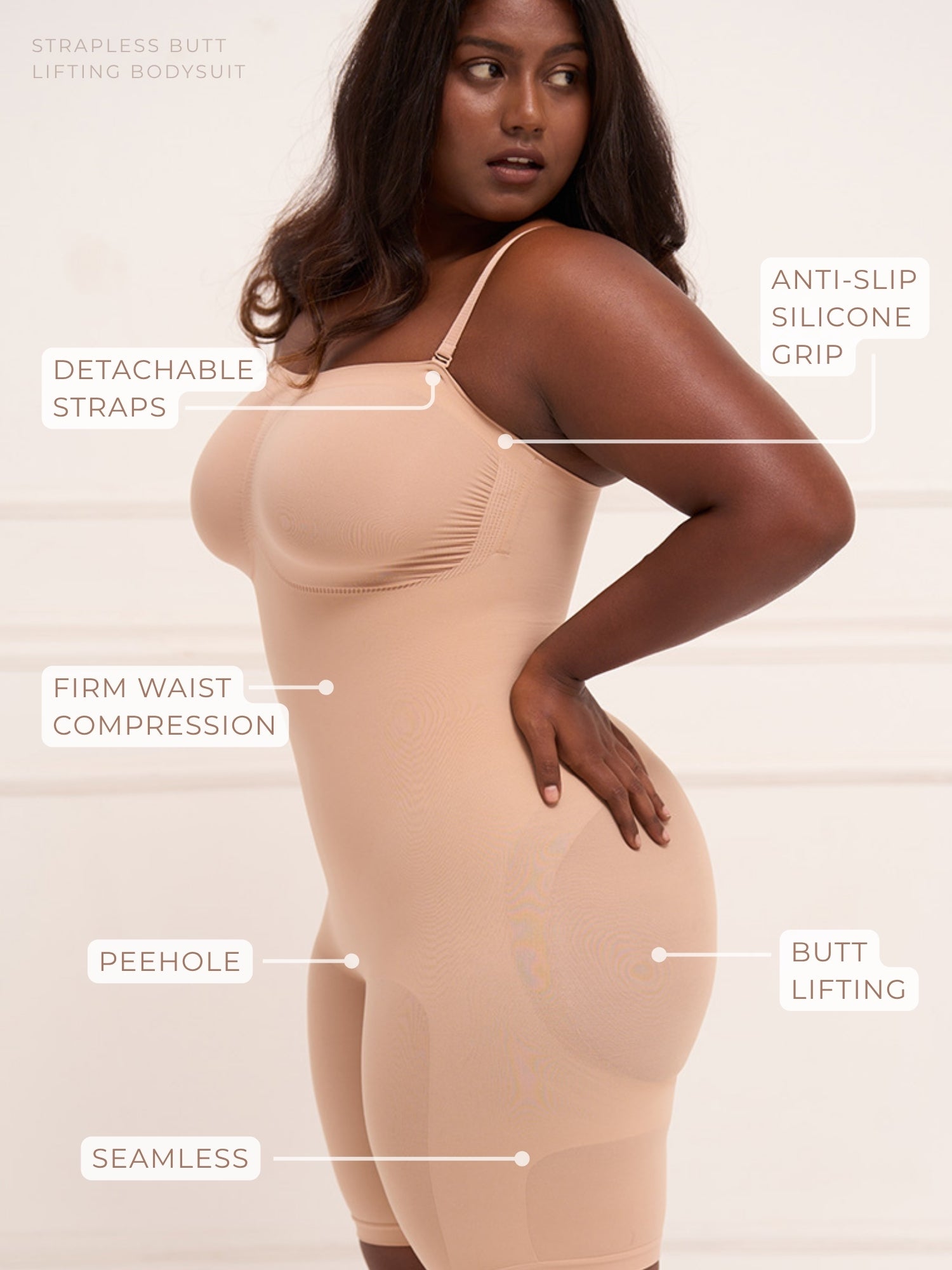 Strapless Butt Lifting Bodysuit Shapewear | Underneat
