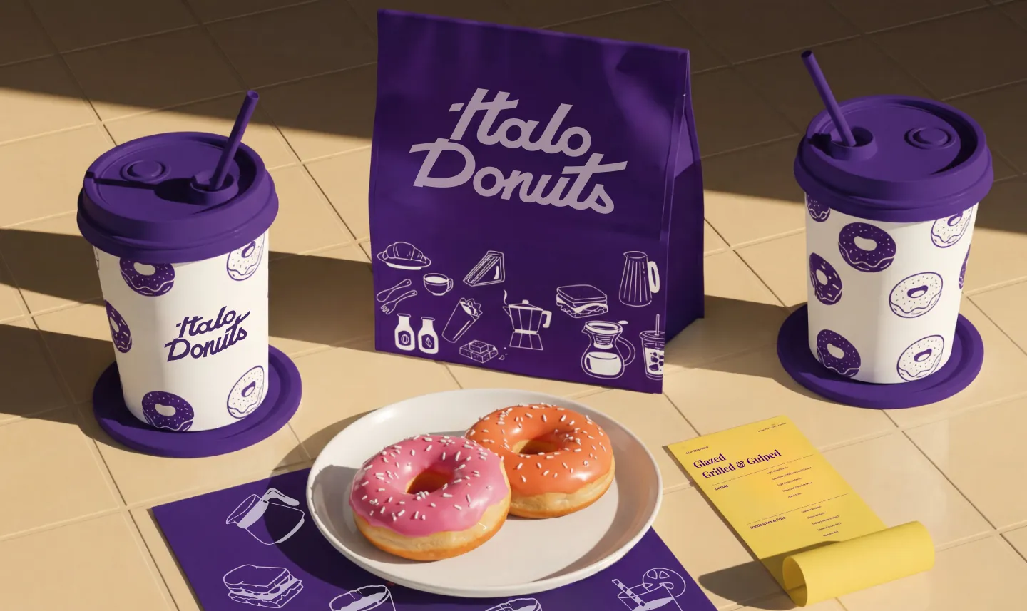 Confetti's Branding and Packaging Design for Halo Donuts