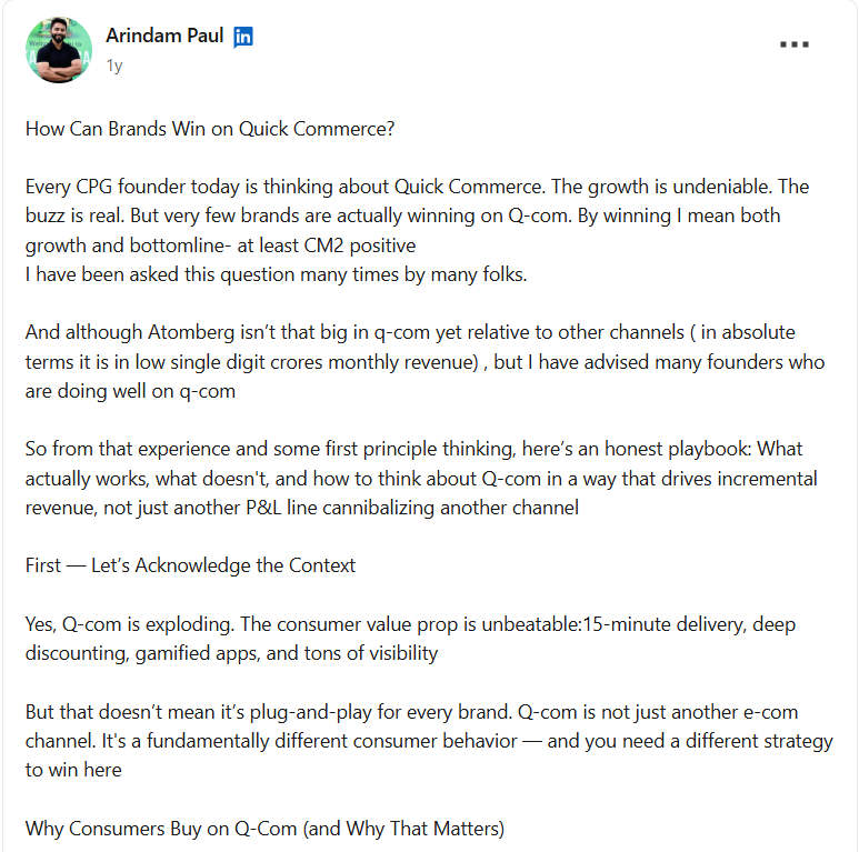 quick commerce brand strategy