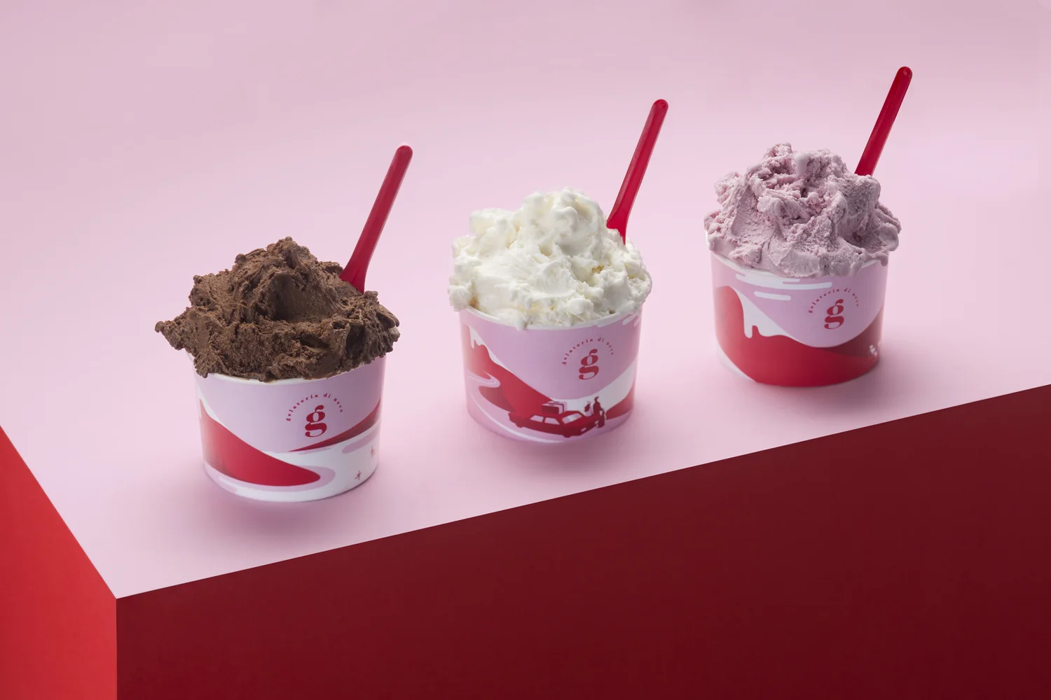 Gelateria Di Neve ice cream packaging design by F61 Agency, Lana Lomakina