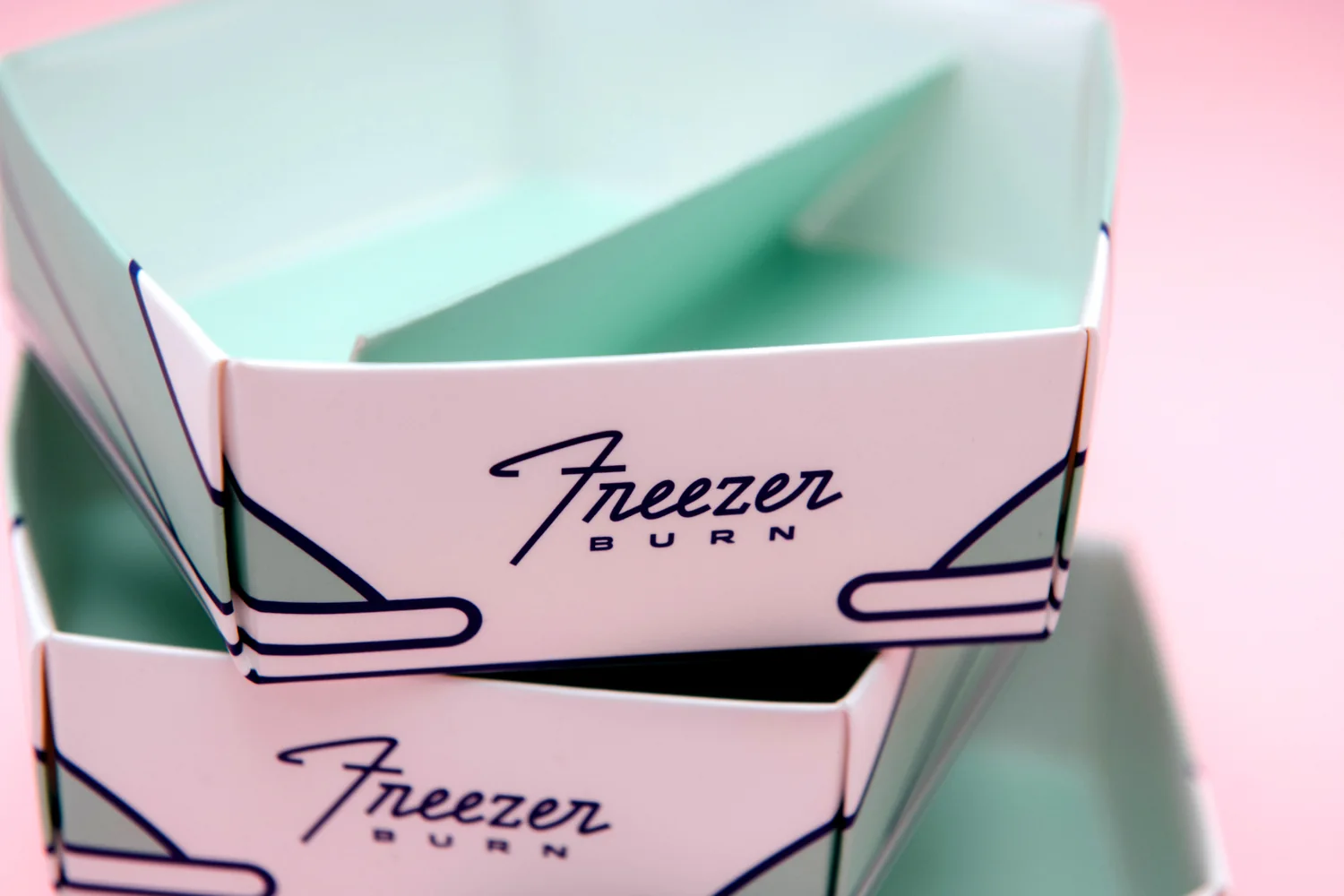 Freezer Burn ice cream packaging design by And A Half Branding and Design Studio