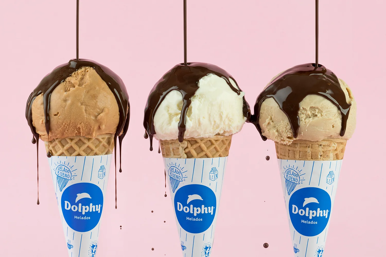 Helados Dolphy ice cream packaging design by Henriquez Lara Estudio