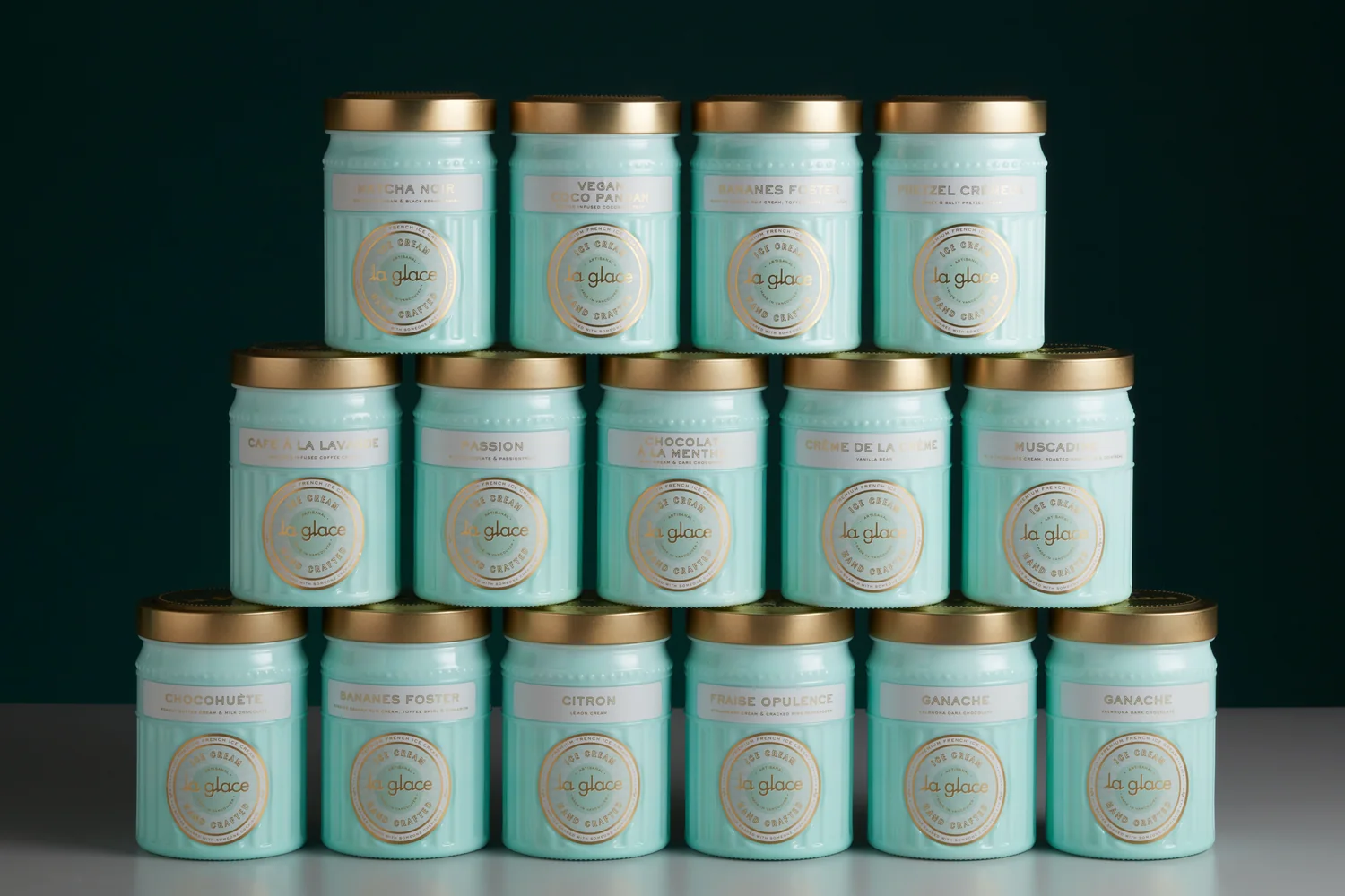 La Glace Ice Cream Vessel Design ice cream packaging design by Arithmetic