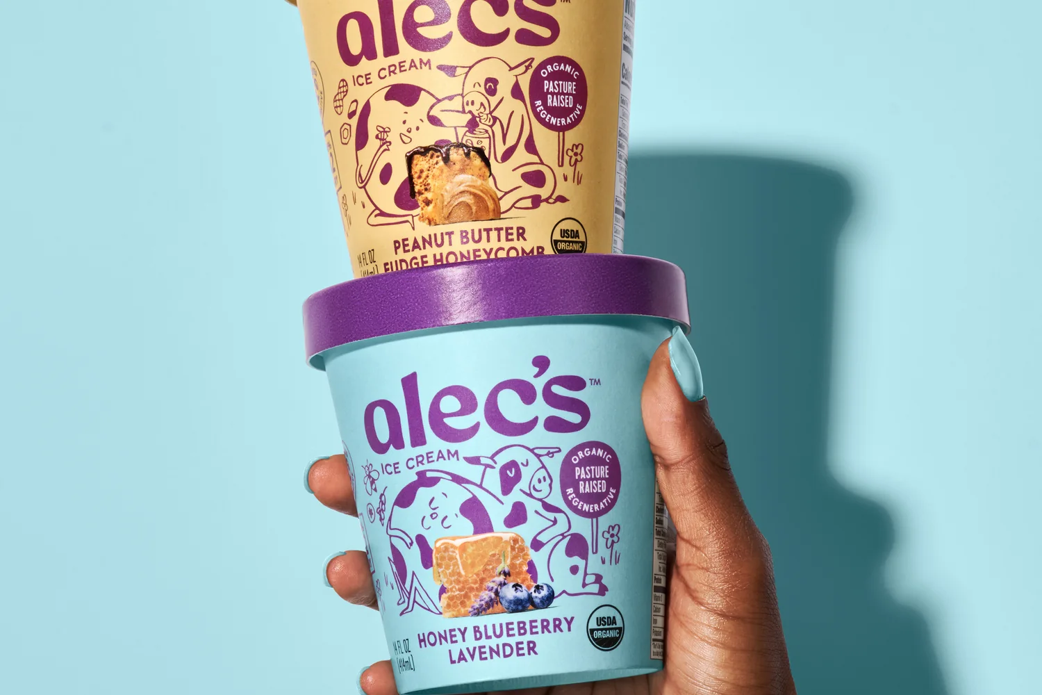 Alec's Ice Cream ice cream packaging design by Hatch Design, Sean Morse
