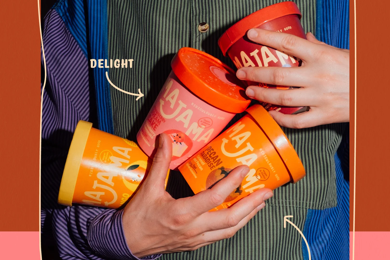 MAJAMA ice cream packaging design by Lyon & Lyon