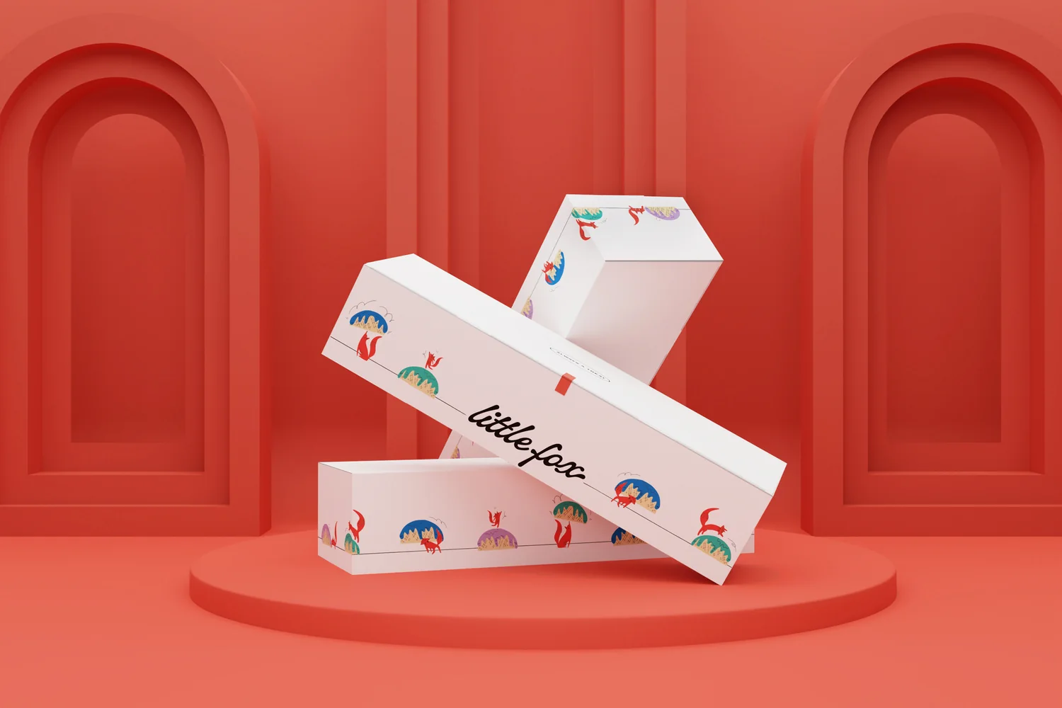 Little Fox ice cream packaging design by FORNER STUDIO