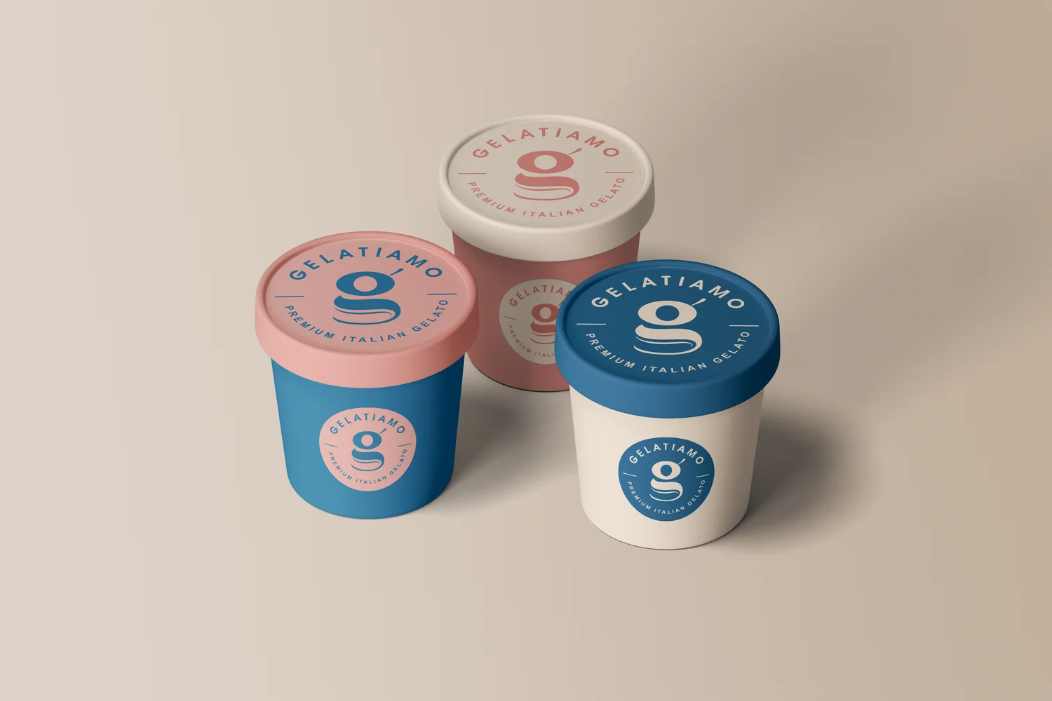 Gelatiamo | Premium Italian Gelato ice cream packaging design by Akanksha Salvi