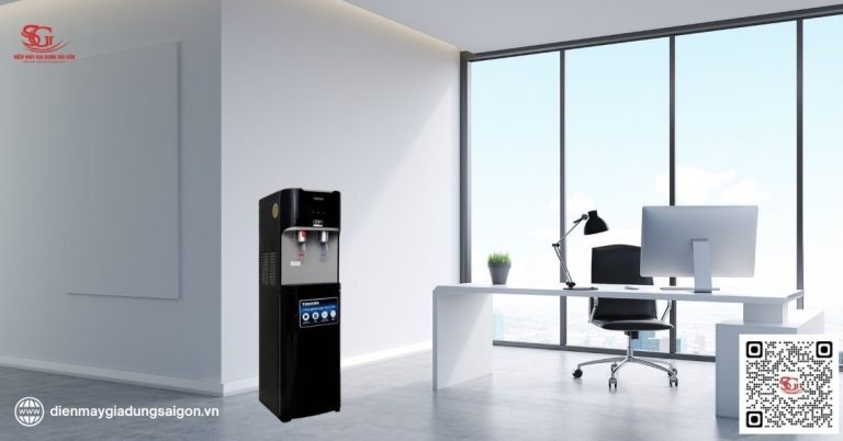 Cây nước nóng lạnh Toshiba thiết kế sang trọng phù hợp mọi không gian văn phòng