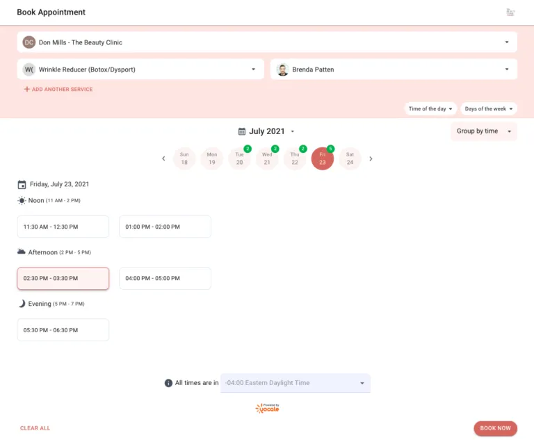 TheBeautyClinic Online booking