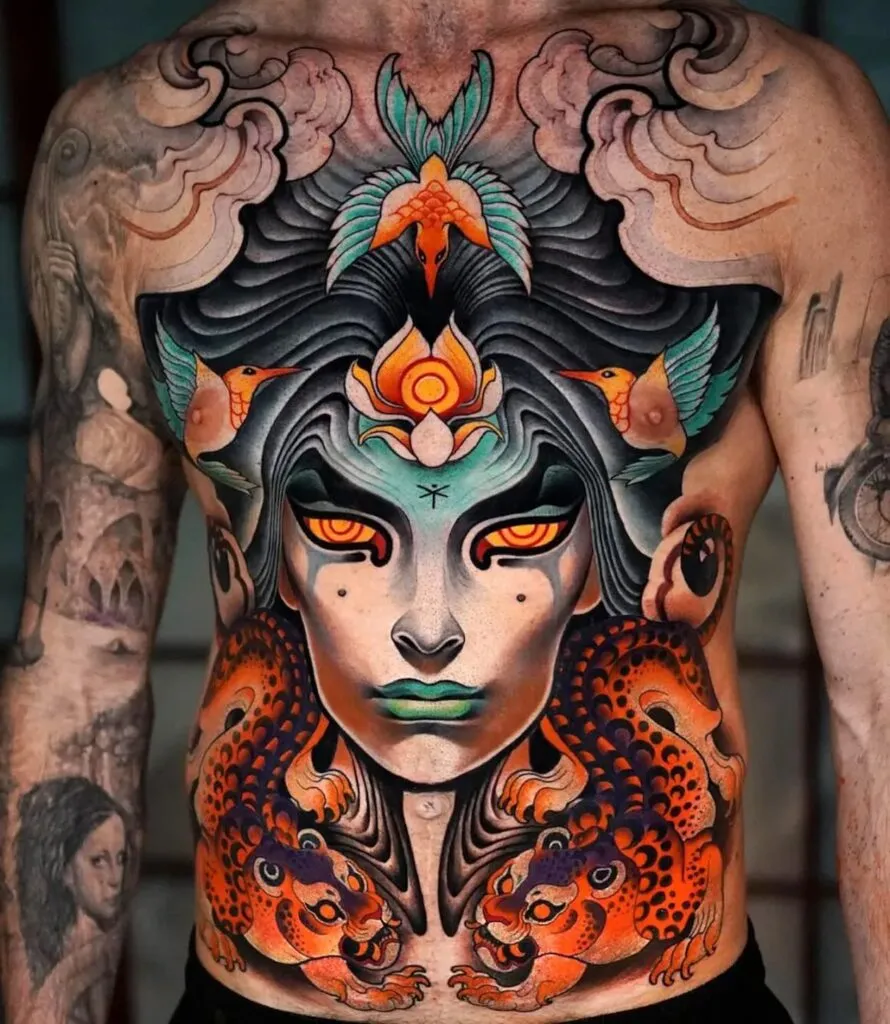 neo-traditional tattoo