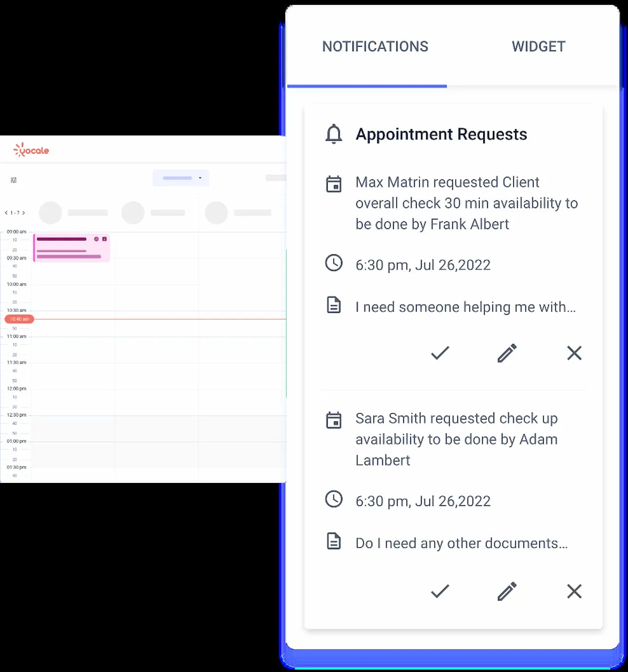 Yocale smart online scheduling