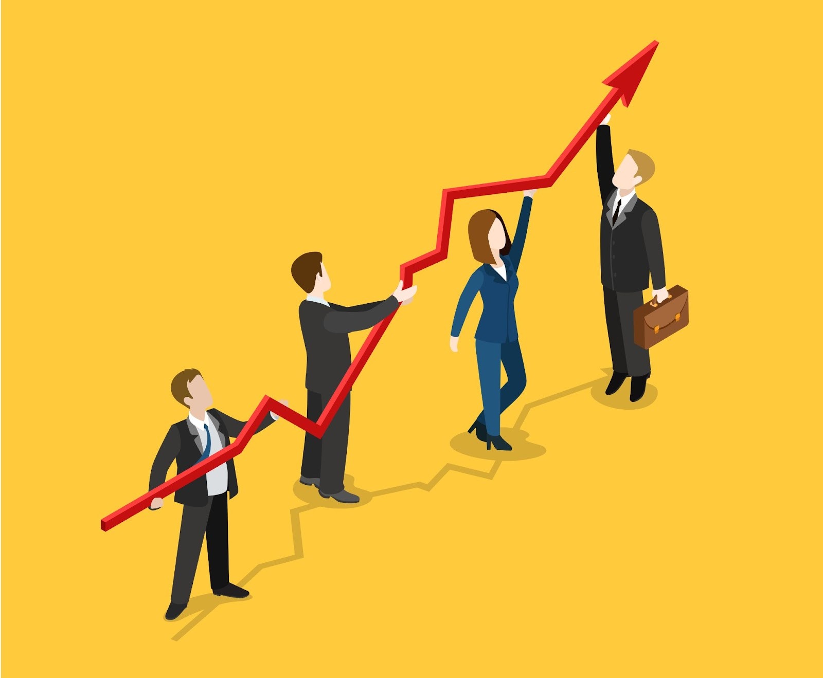 Illustration showing stages of professional career growth