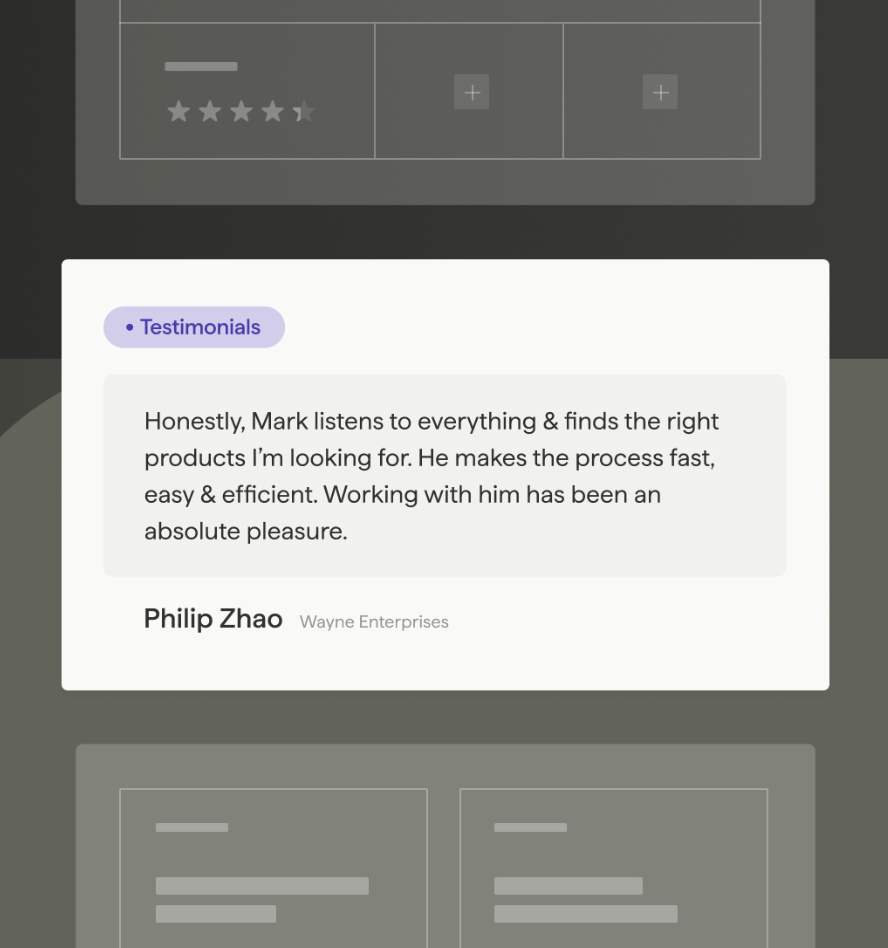 Customer testimonial examples