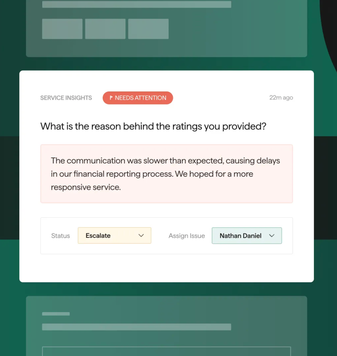 Monitor real-time client feedback via our Client Savvy platform