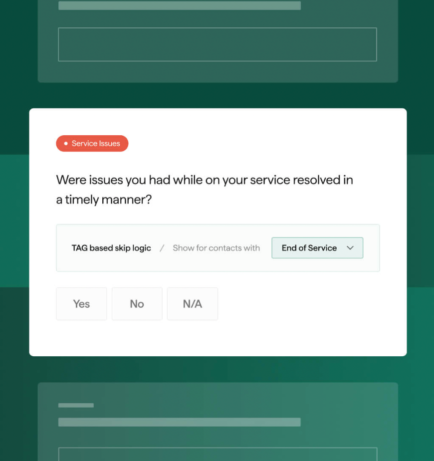 Personalized surveys sent at key business touchpoints