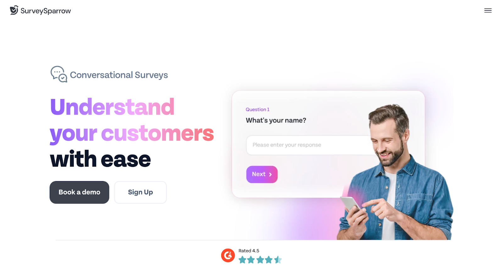 Explore SurveySparrow conversational customer surveys