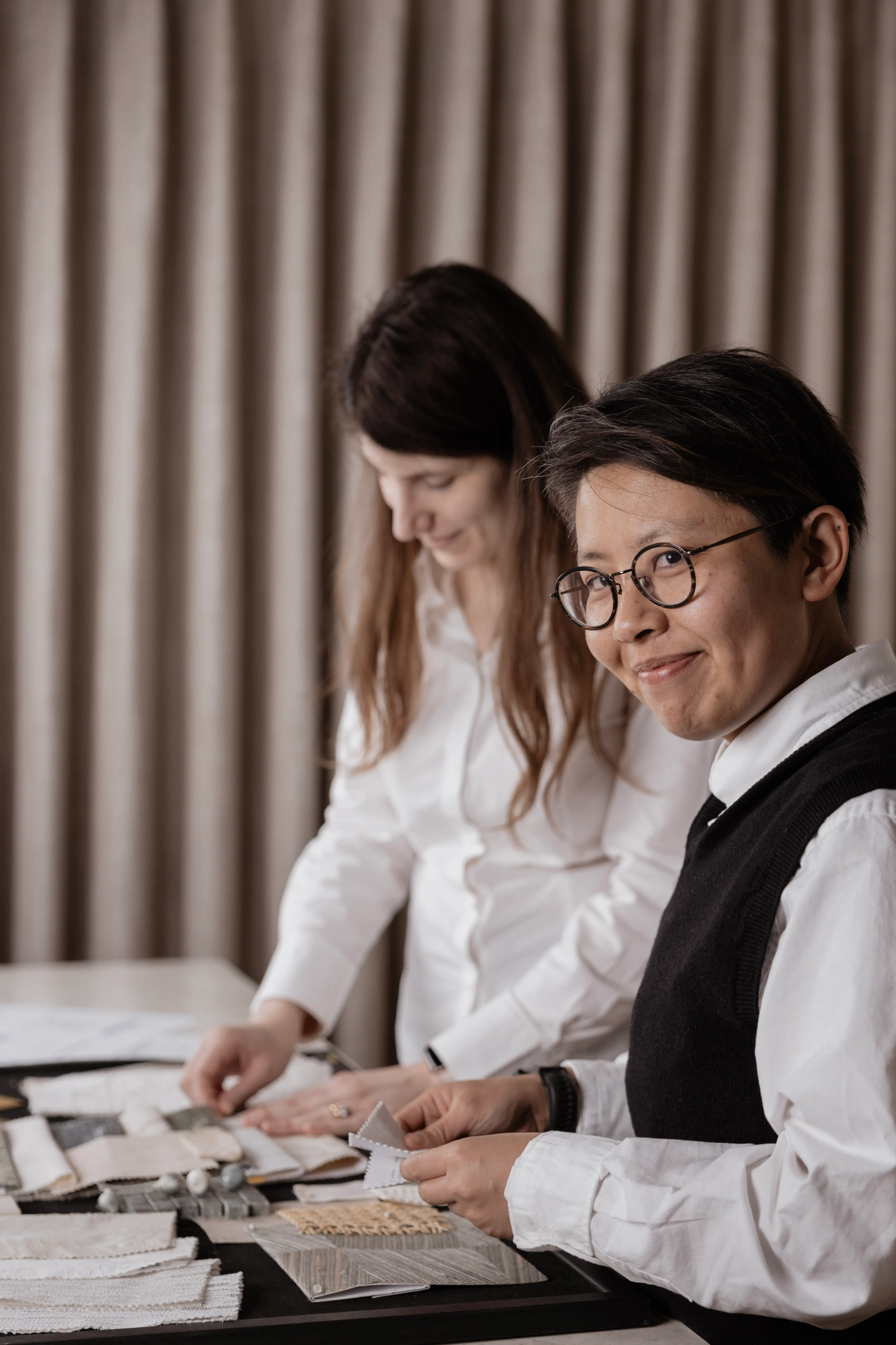Looking into the door of a red brick house