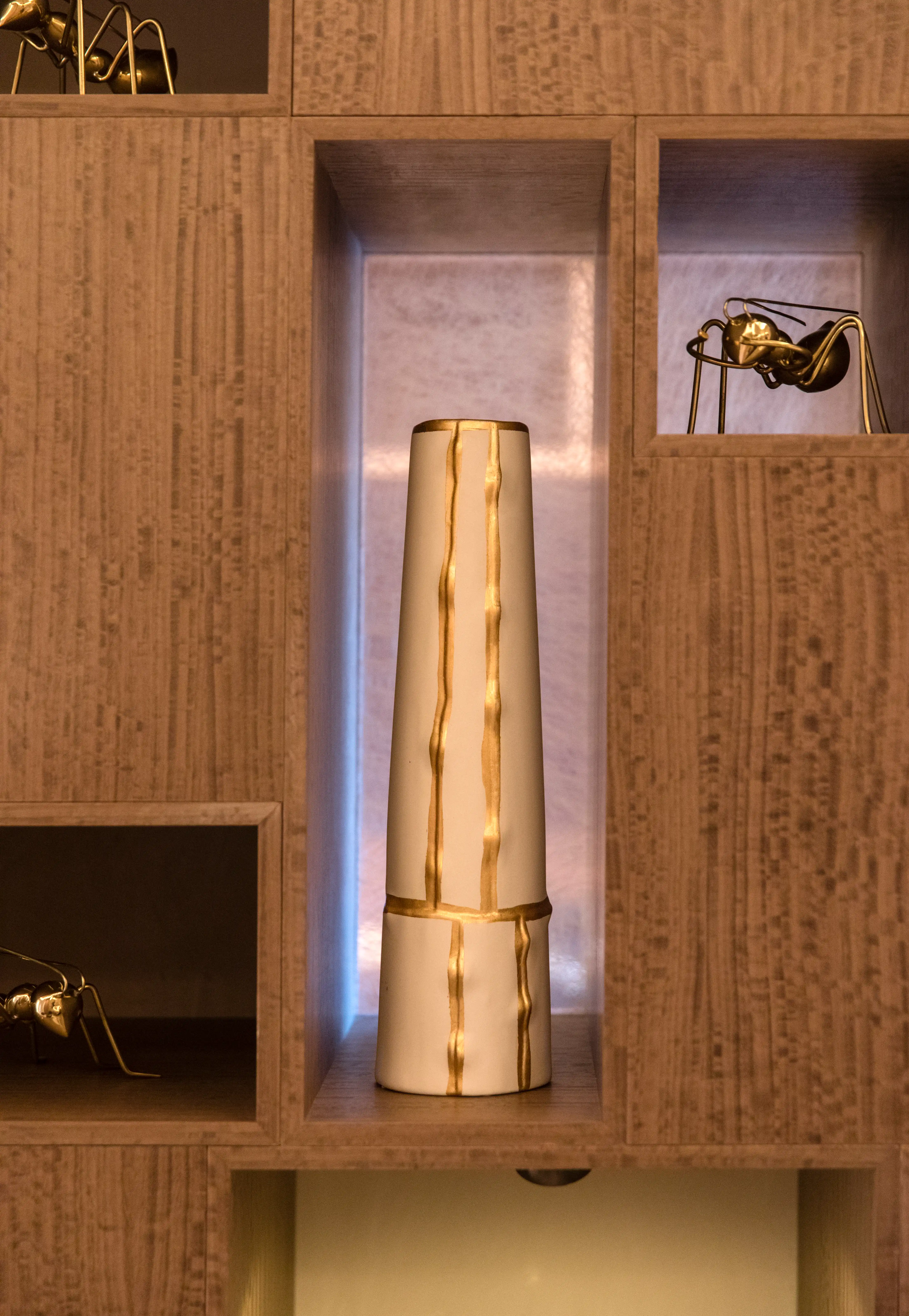 Looking into the door of a red brick house