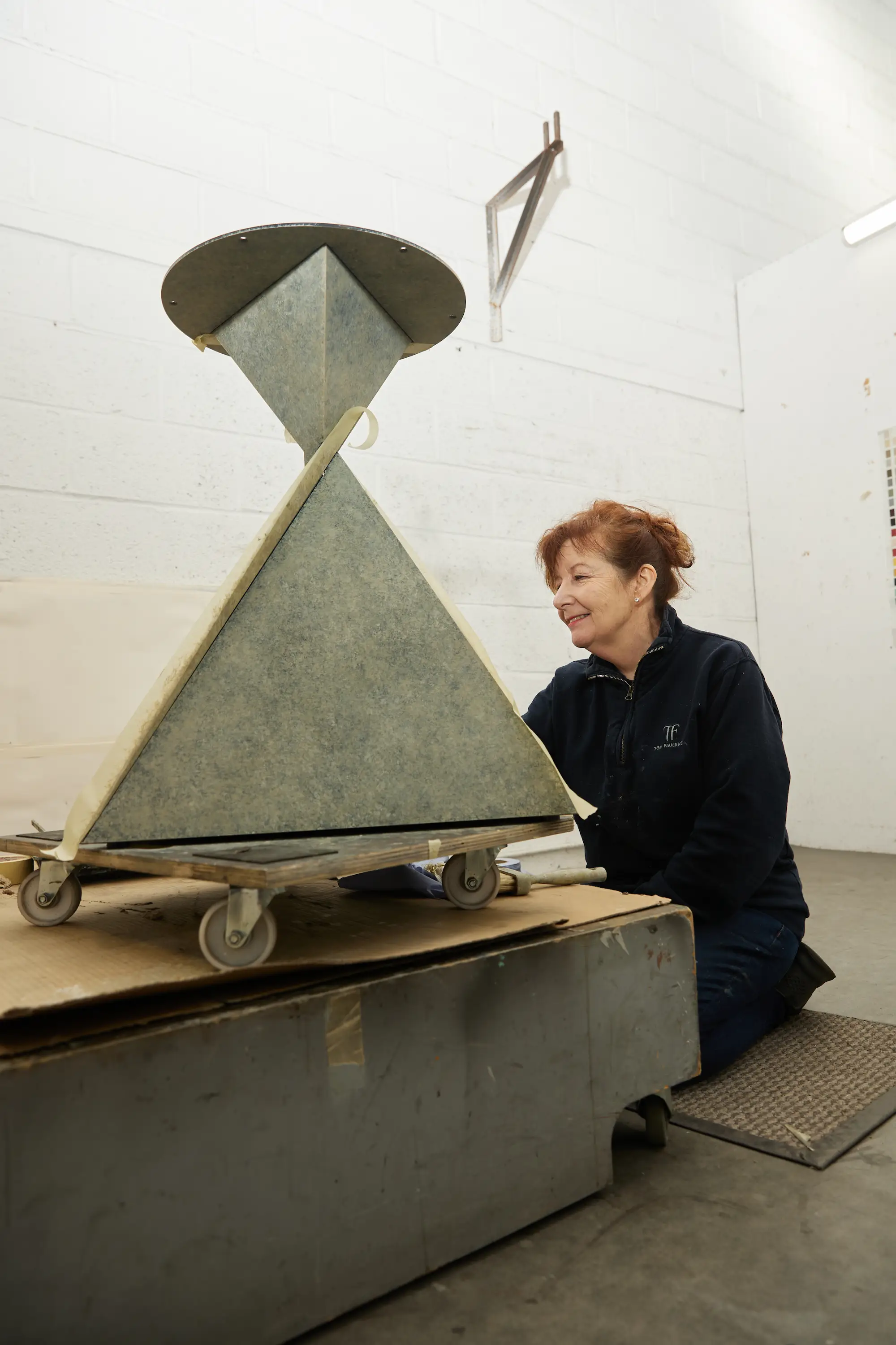 The Lily cocktail table by Tom Faulkner in production at the Wiltshire workshop