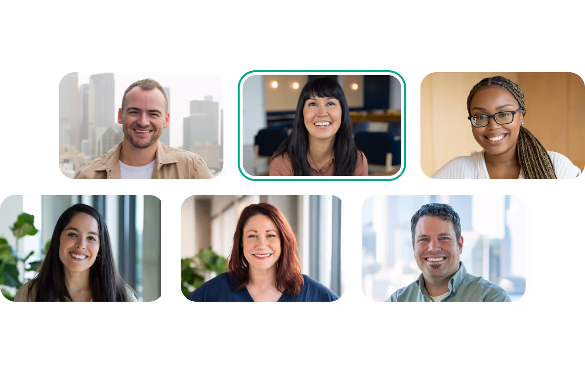 a grid of people on a video call
