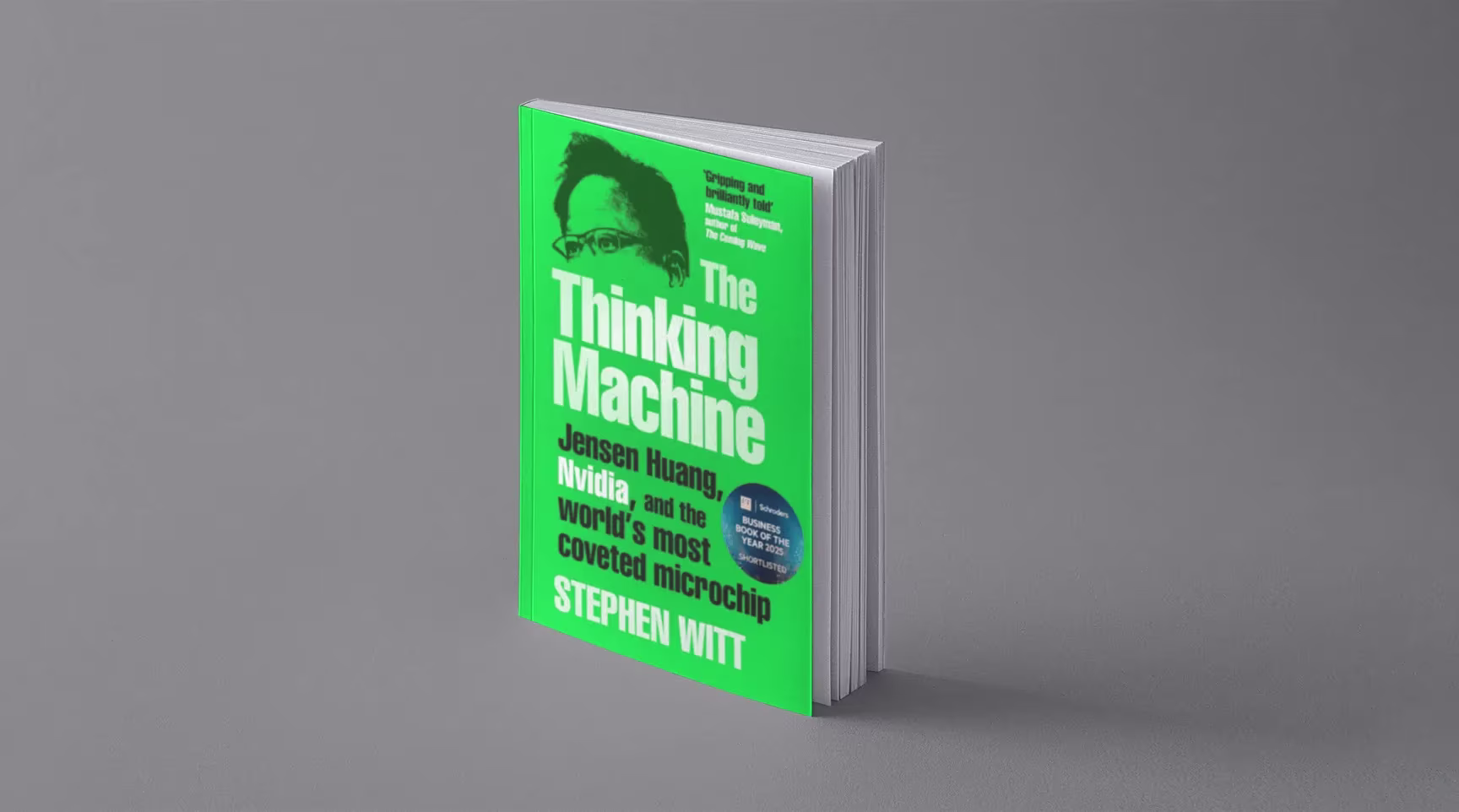 Book cover: The Thinking Machine — Jensen Huang, Nvidia, and the World's Most Coveted Microchip