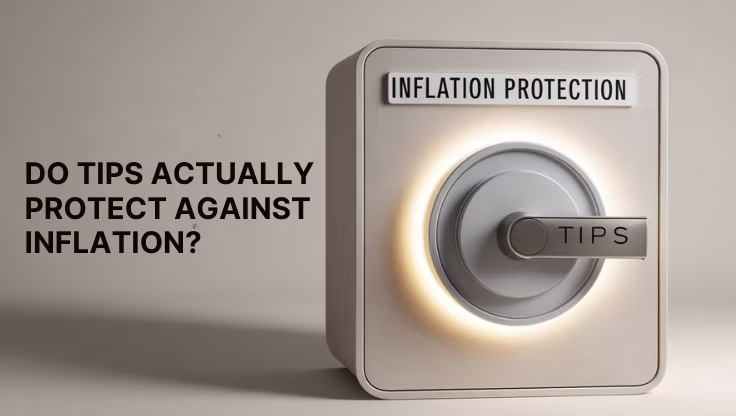 Do TIPS protect against inflation? Illuminated switch labeled "TIPS" and "INFLATION PROTECTION" on a box