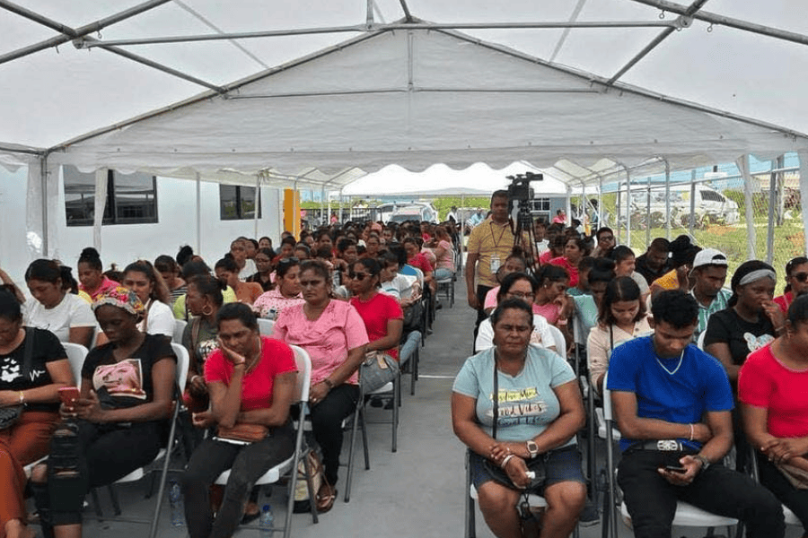 Image from the opening ceremony of the No. 75 Village Call Center.