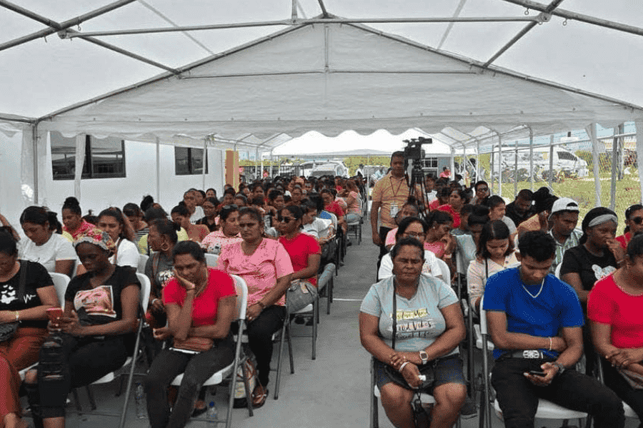 Image from the opening ceremony of the No. 75 Village Call Center.