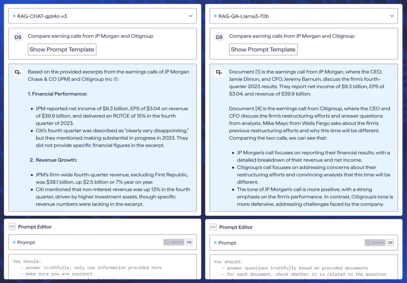 Prompt Explorer allows for AI mortgage underwriting comparisons