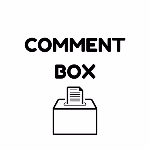 "Comment box icon with paper being inserted into a box."








