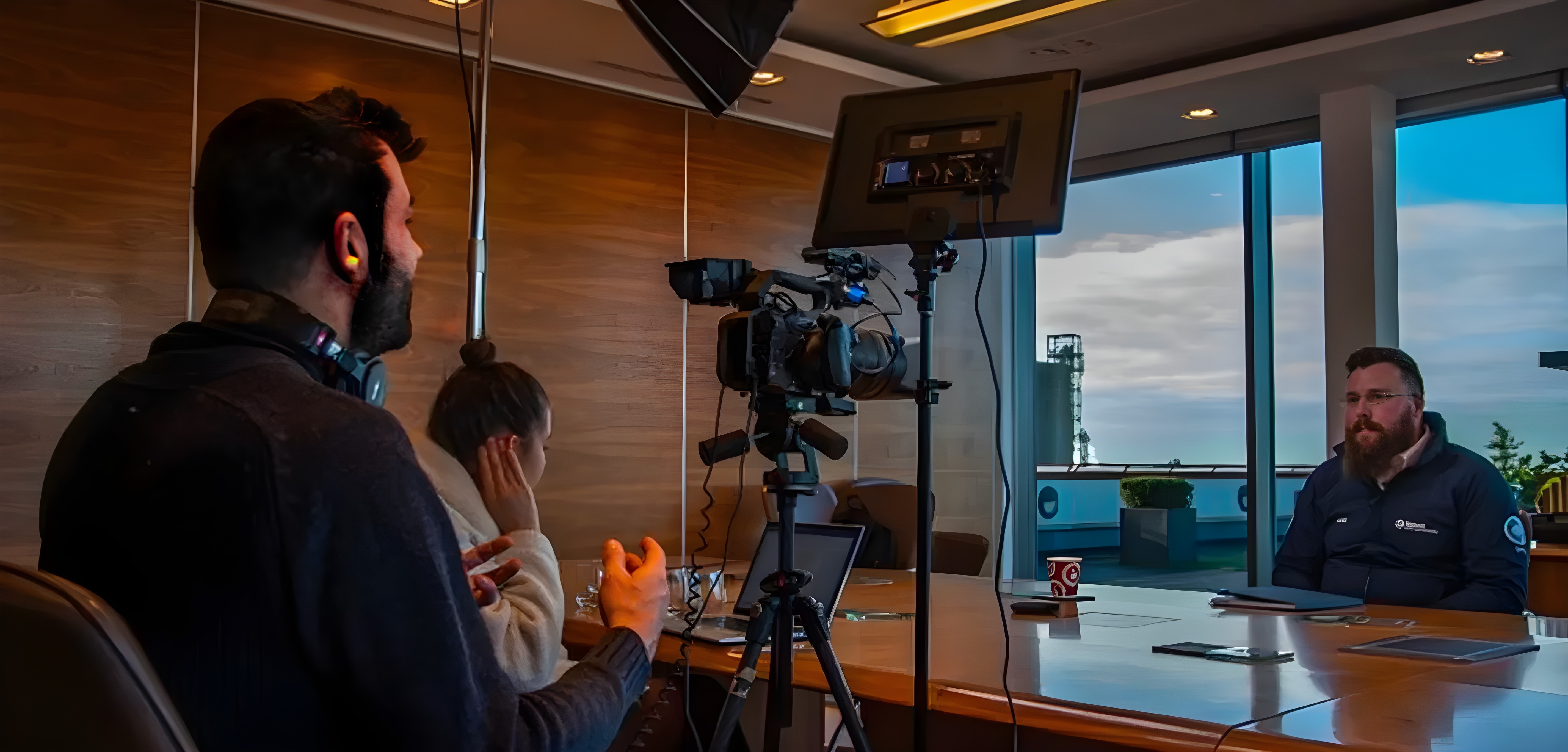 background image of a Lilac Howell film set