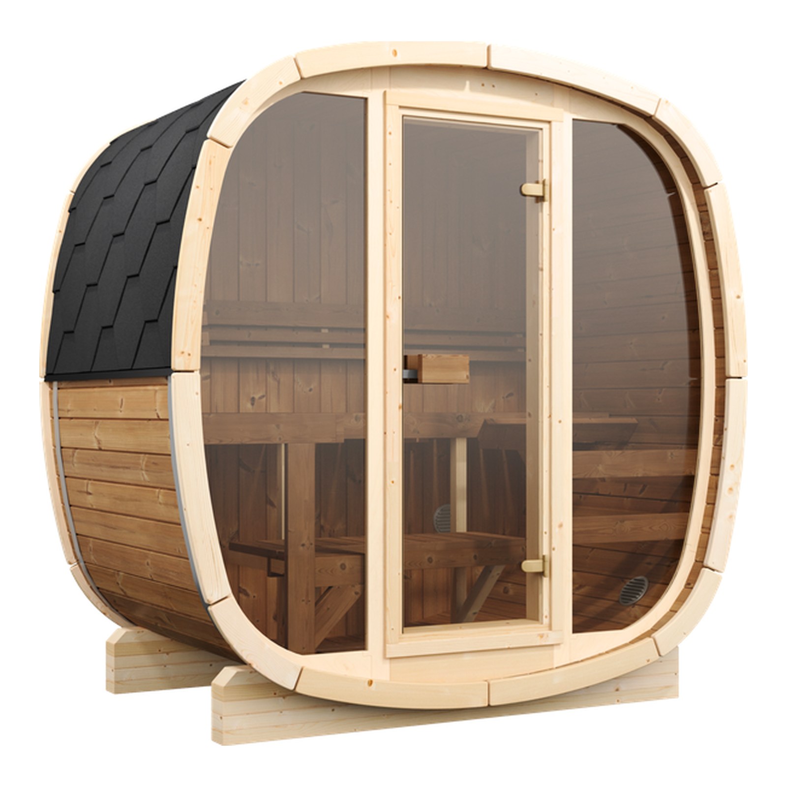 Sauna extérieur Sören, vue de face