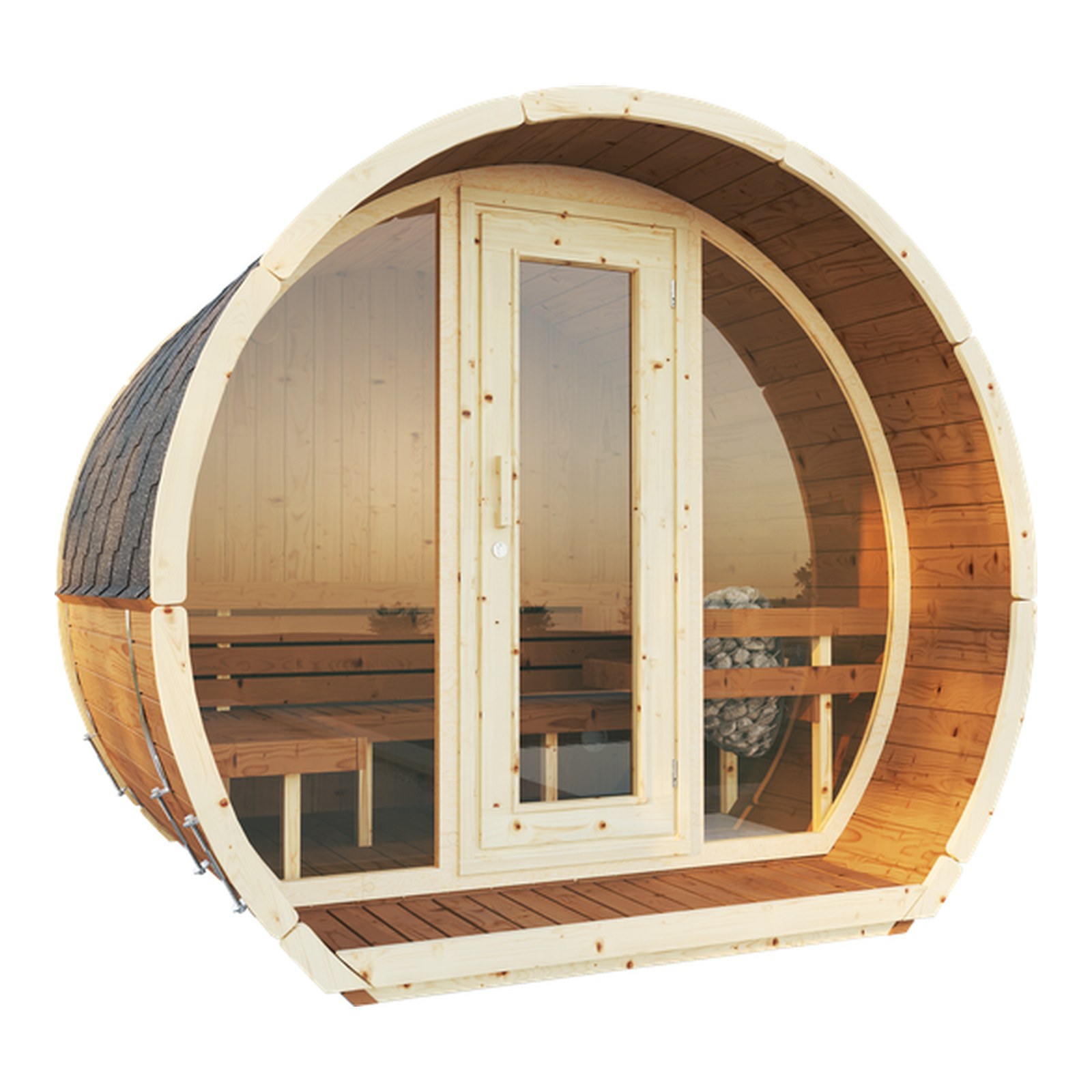 Sauna extérieur The Hearth, vue de face