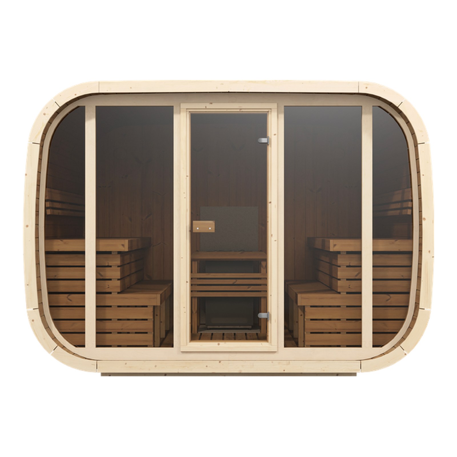 Sauna extérieur The Mist, vue de face