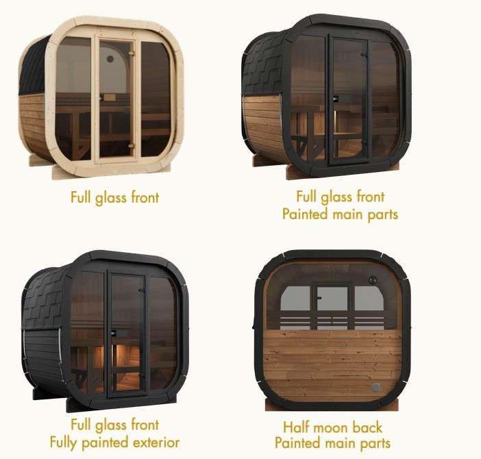Options de façade et de finition du sauna Kaïro