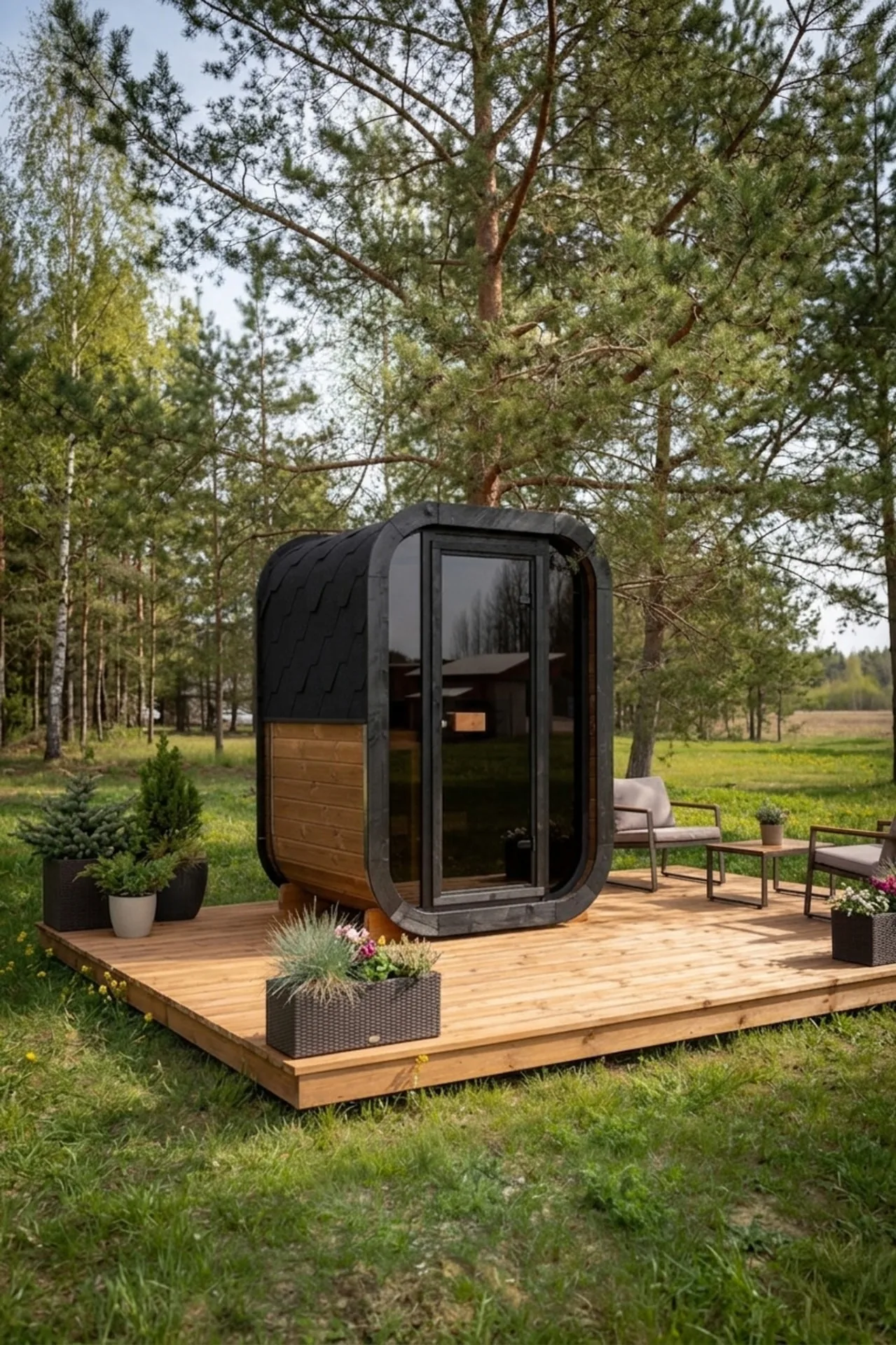 Sauna extérieur Solar, vue 2