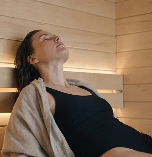 Détente dans un sauna Cabin