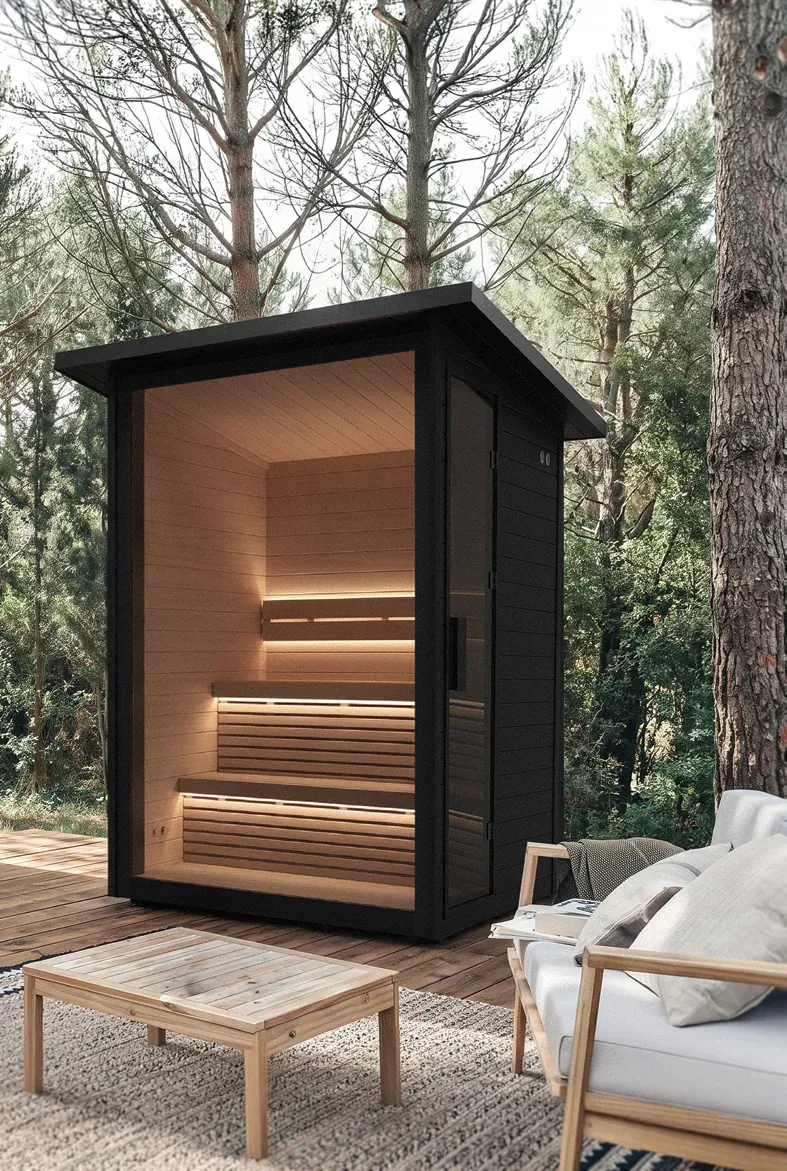 Sauna Cabin installé en extérieur