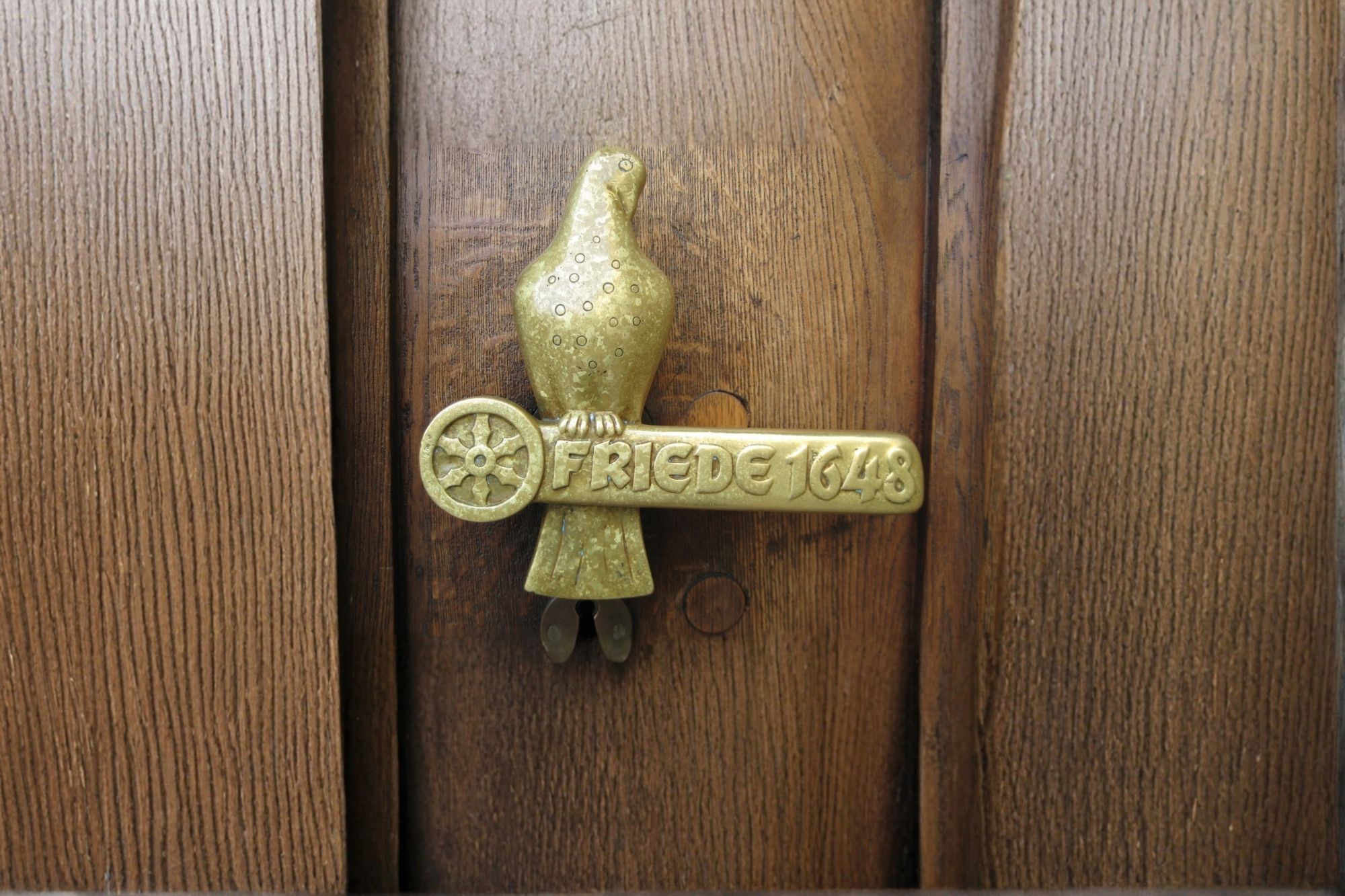 Historischer Türgriff im Rathaus Osnabrück – Detail der Rathaus-Führung