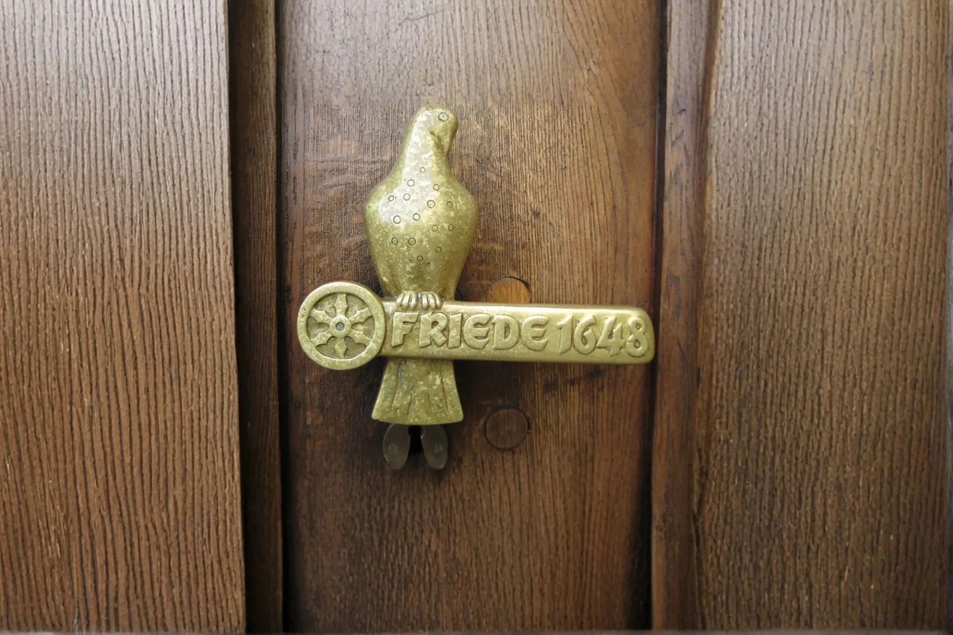 Historischer Türgriff im Rathaus Osnabrück – Detail der Rathaus-Führung