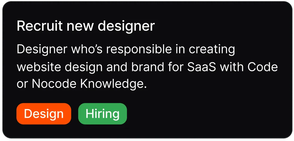 recurit new designer