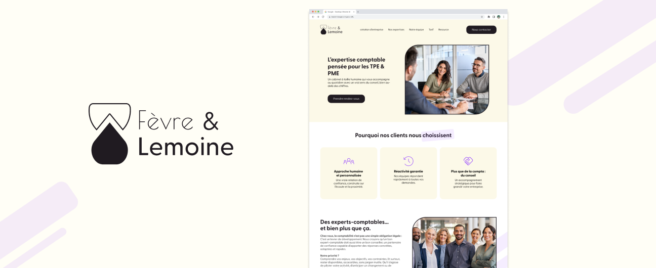 Fèvre et Lemoine : home page, projet personnel