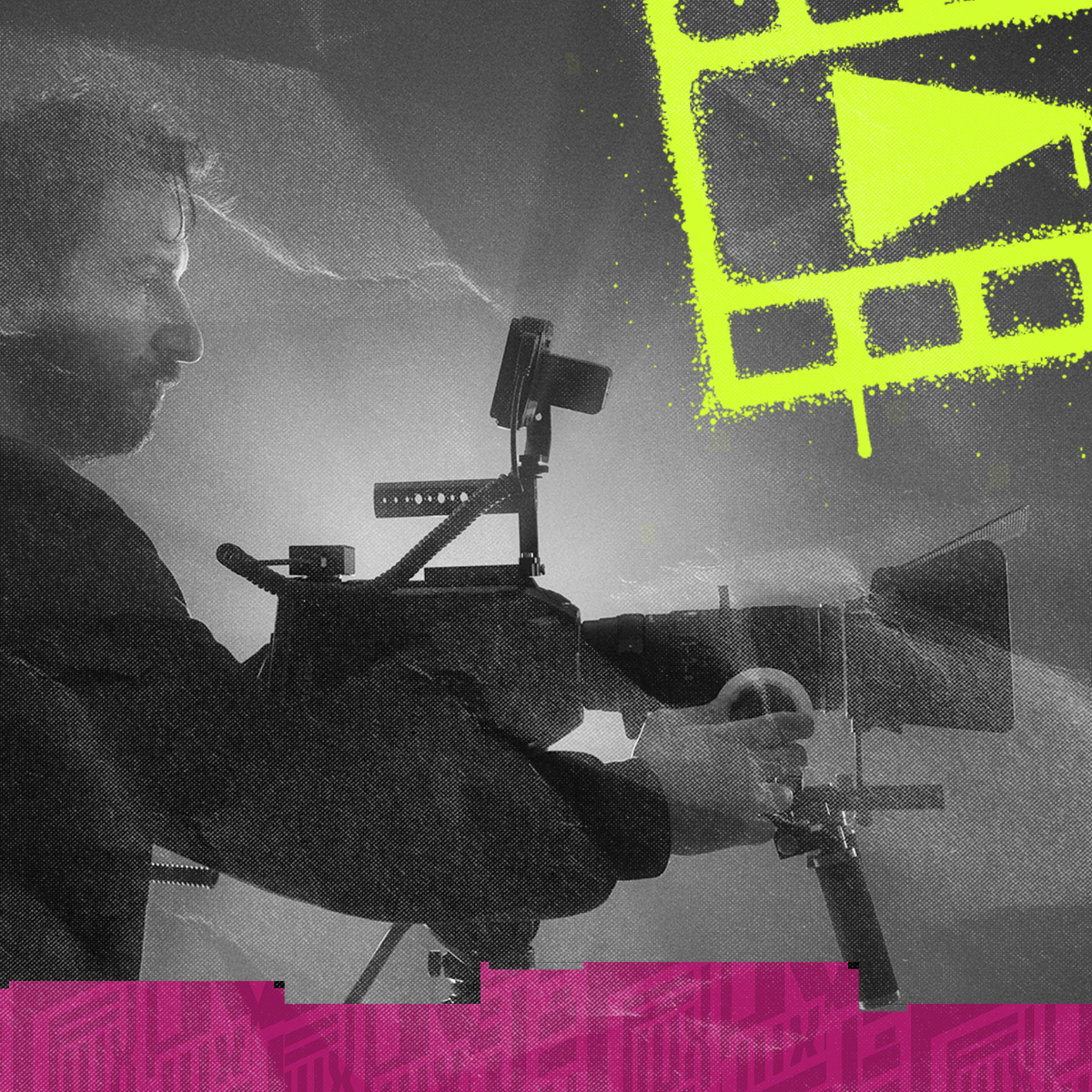 Man holding a video camera