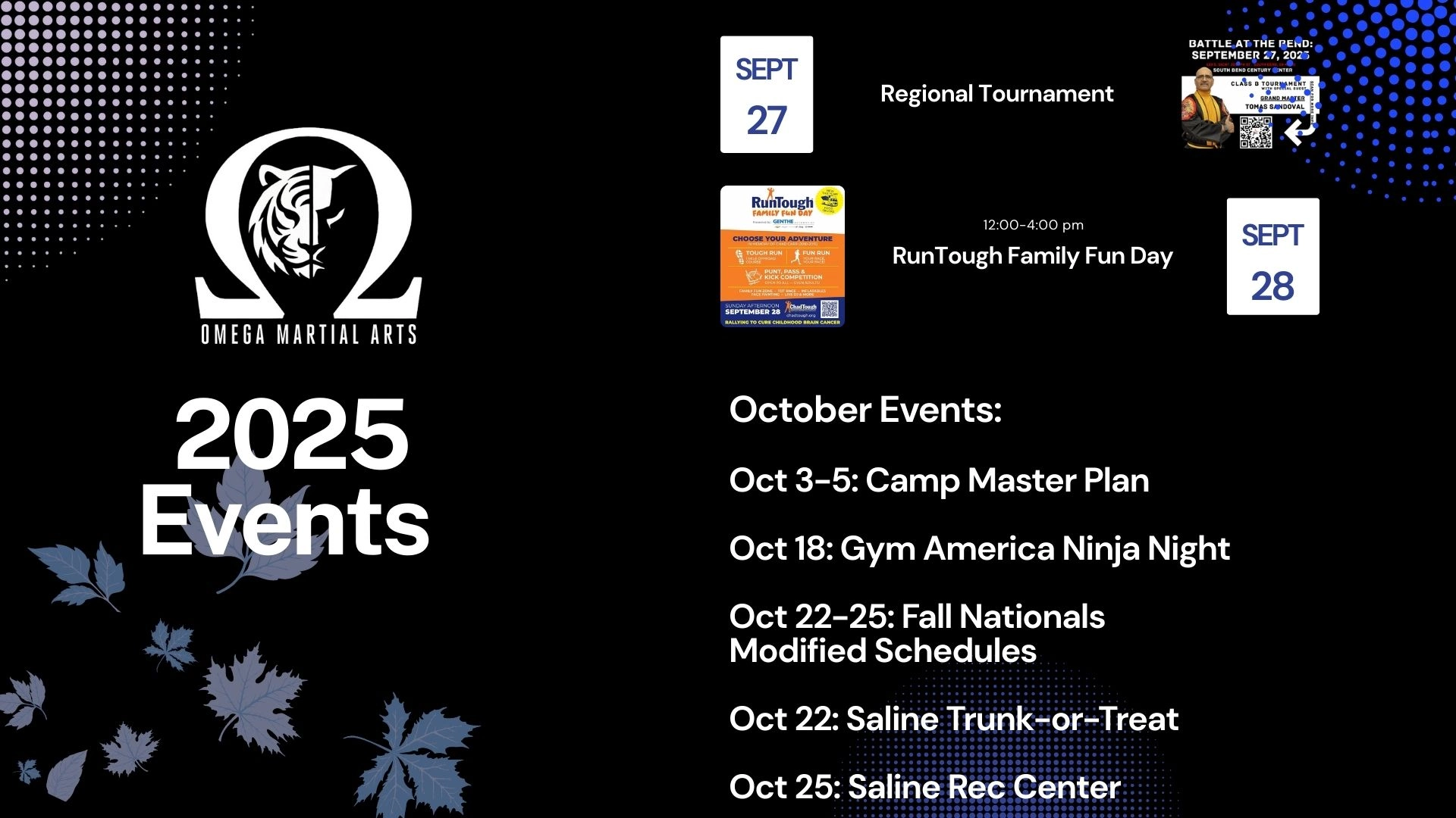 September 2025 upcoming events