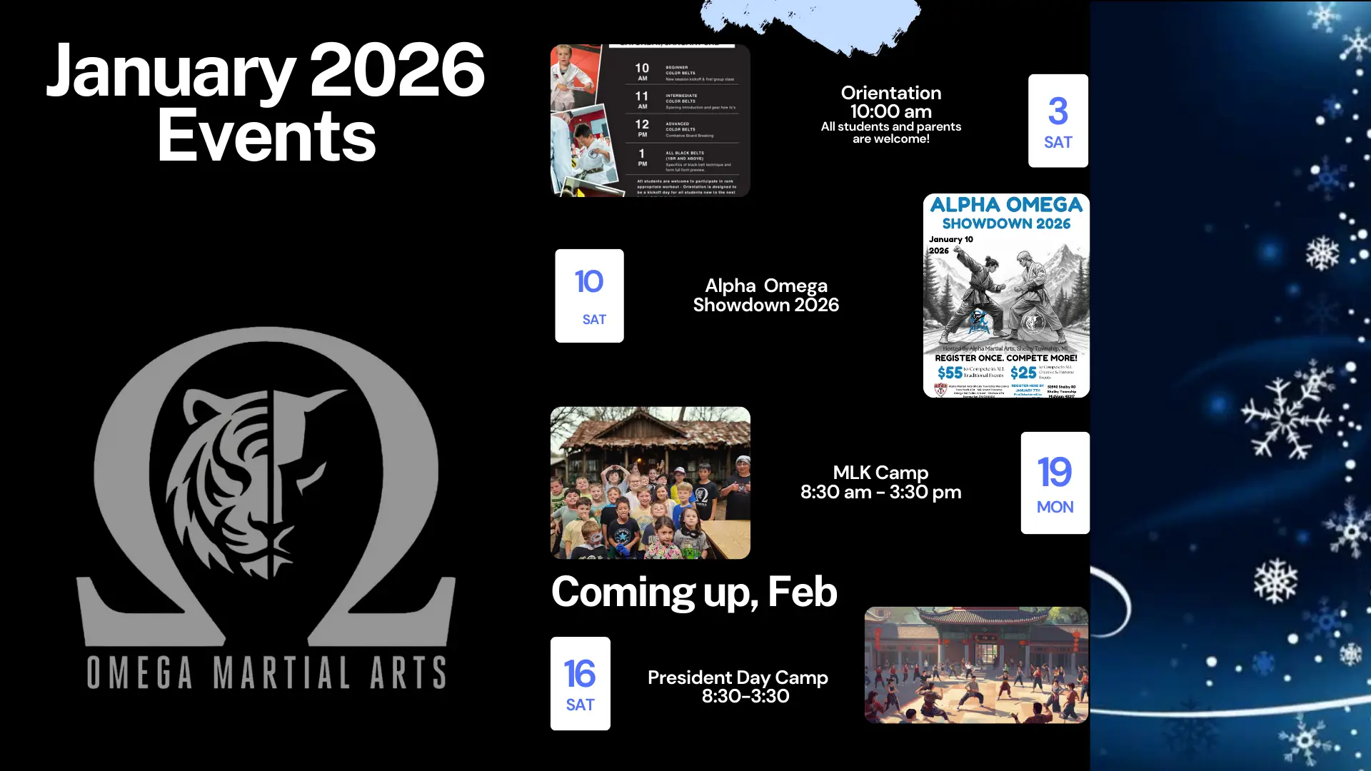 January 2026 upcoming events