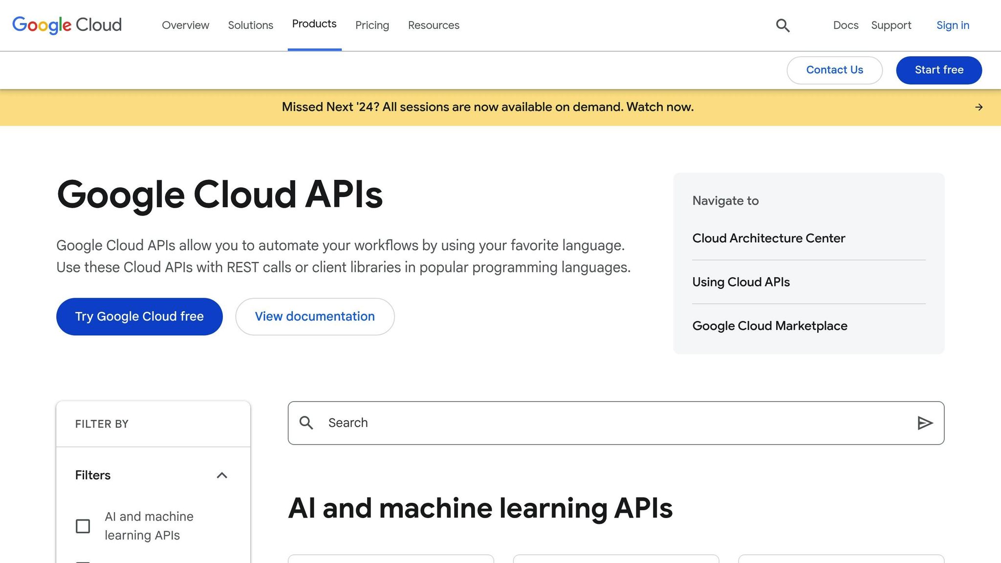 Google Cloud APIs