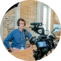 speaker with camera in conference